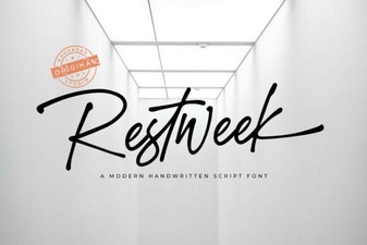 Restweek Font: a Creative Free Typeface for Designers